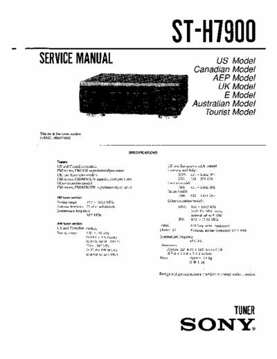 Sony STH7900 tuner