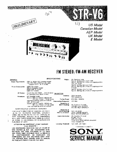 Sony STRV6 receiver