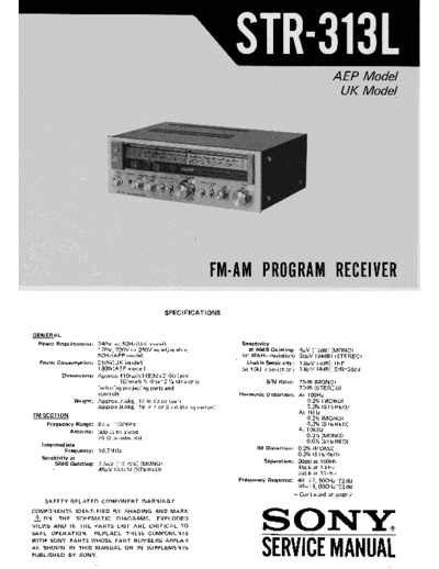 Sony STR-313L service manual