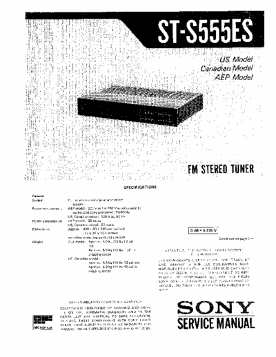 Sony STS555ES tuner