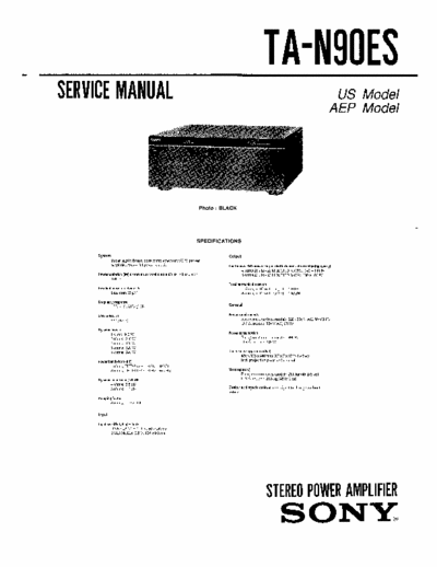 SONY TA-N90ES Mosfet power amplifier(part 1)