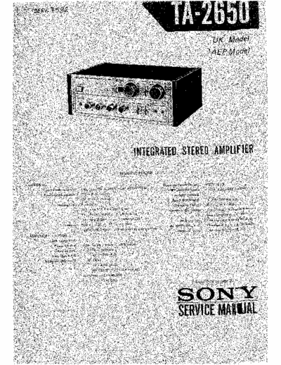 Sony TA2650 integrated amplifier