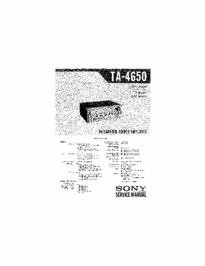 Sony TA4650 integrated amplifier
