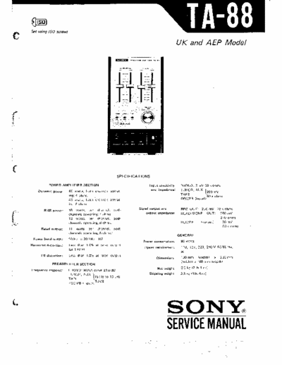 Sony TA88 integrated amplifier