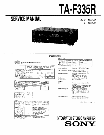 Sony TAF335R integrated amplifier