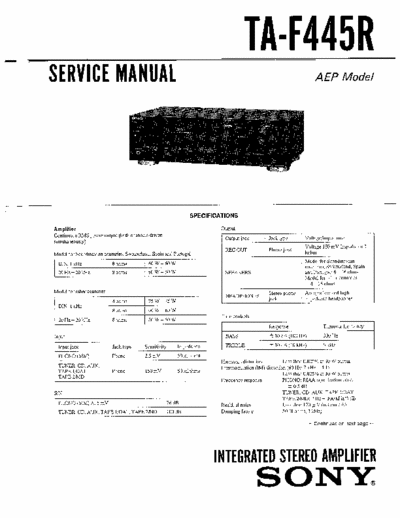 Sony TAF445R integrated amplifier
