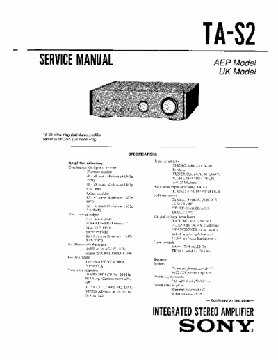 Sony TAS2 amplifier