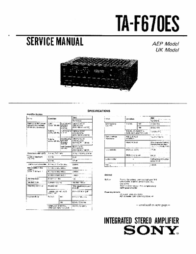 SONY TA-F670ES SONY TA-F670ES
