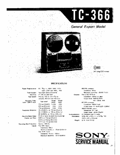 Sony TC366 tape deck
