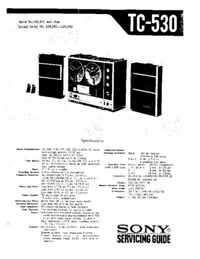 Sony TC530 tape deck