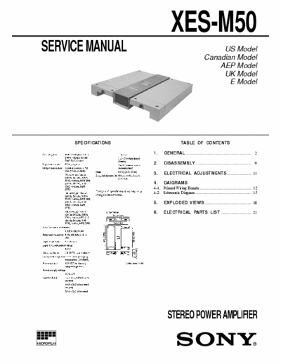 Sony XESM50 car amplifier