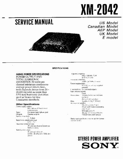 Sony XM2042 car amplifier