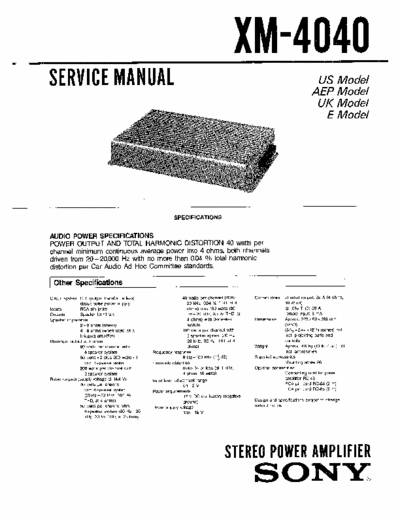 Sony XM4040 car amplifier