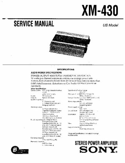 Sony XM430 car amplifier