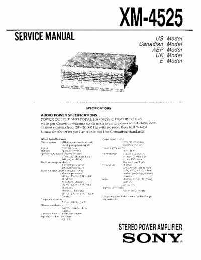 Sony XM4525 car amplifier