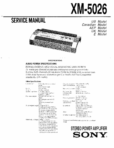 Sony XM5026 car amplifier