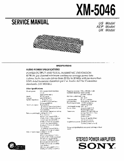 Sony XM5046 car amplifier