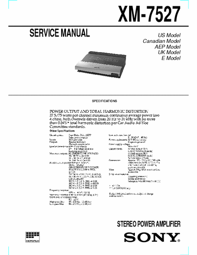 Sony XM7527 car amplifier