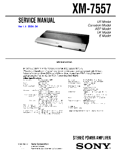 Sony XM7557 car amplifier
