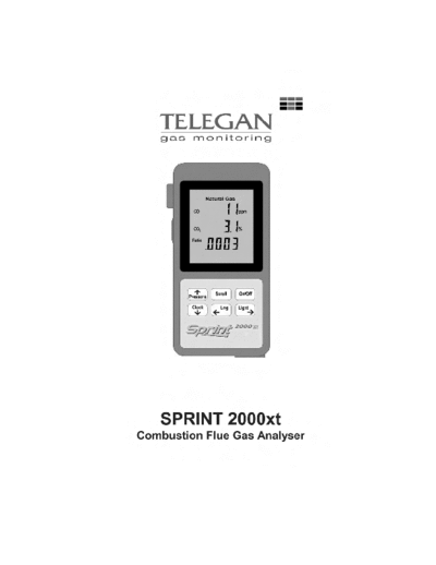 Anton 2000XT Latest Gas Analyser instructions for this model also covers the XTD model with the gas leak detector.