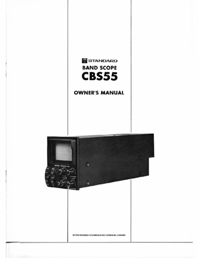 STANDARD CBS55 VHF Band Scope