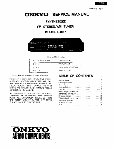 Onkyo T-4087 T-4087 (T-4270) service manual