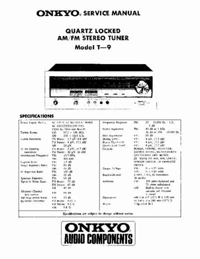 Onkyo T-9 Onkyo T-9 service manual