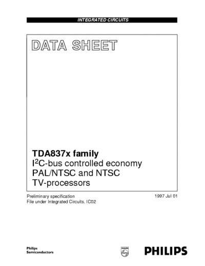 Phillips  TDA837X Family NTSC TV Processor

TDA8374A