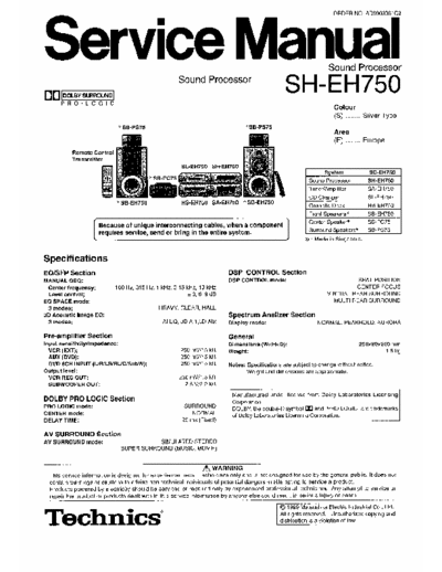 Technics SH-EH750 service Manual