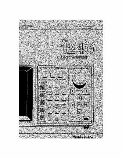 Tektronix 1240 User manual for Tek 1240 logic analyser.