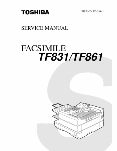 Toshiba TF-831 TF-861 Toshiba TF-831 TF-861 Service Manual