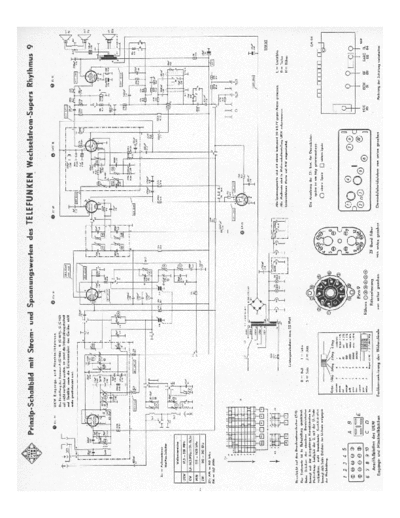 TELEFUNKEN Rhythmus 9 Schematic for vintage radio