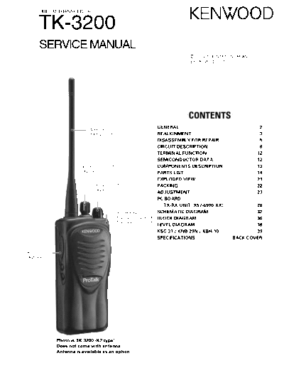 Kenwood TK3200 Transceiver UHF FM