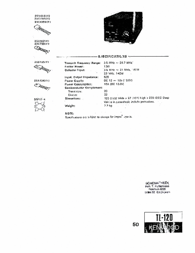 kenwood TL-120 TL-120 Schematic