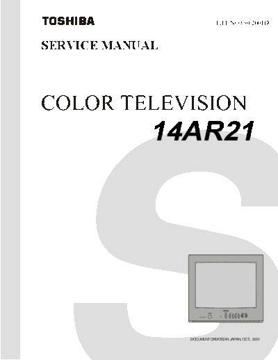 TOSHIBA 14AR21 Service Manual