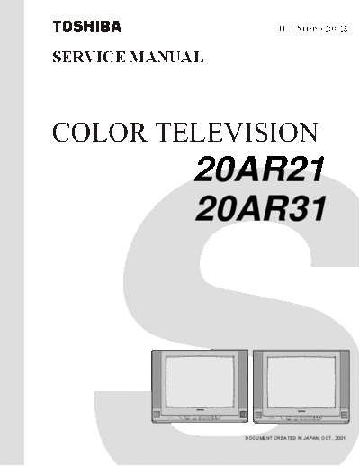 TOSHIBA 20AR21, 20AR31 Service Manual