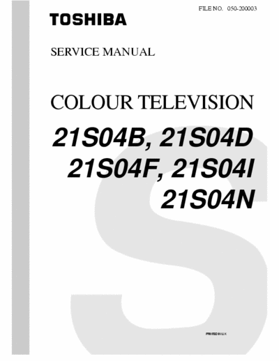 TOSHIBA 21S04B_D_F_I_N Service Manual