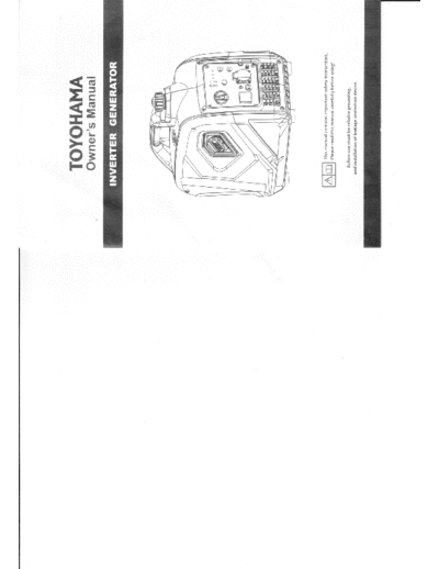 TOYOHAMA TY-3500I TOYOHAMA TY-3500I TY-5500I TY-7500I USER MANUAL