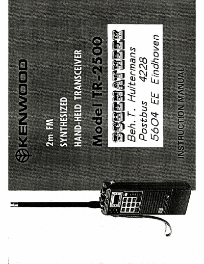 kenwood TR-2500 TR-2500_Instruction_manual_with_schematic