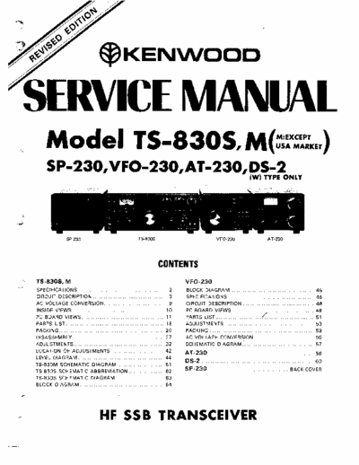 kenwood TS-830 TS-830 service manual