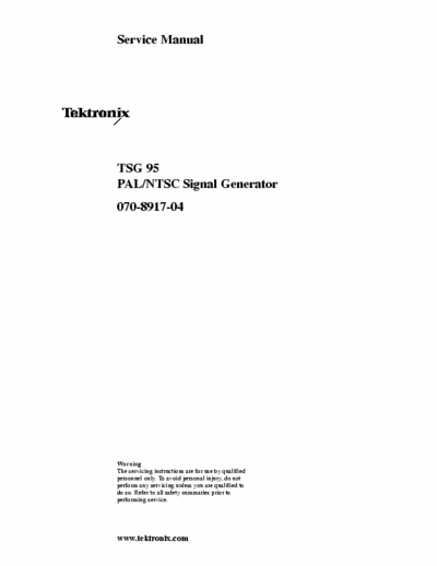 Tektronix TSG 95 PAL / NTSC Hanheld Generator