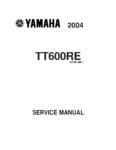 Yamaha TT600RE Service Manual (Wiring Diagram) (Manual de Taller) (Stromlaufplan) - General Information, Specifications, Periodic Inspection and Adjustments, Chassis, Engine, Carburetion, electrical, Troubleshooting - (10.648Kb) Part 1/5 - pag. 382