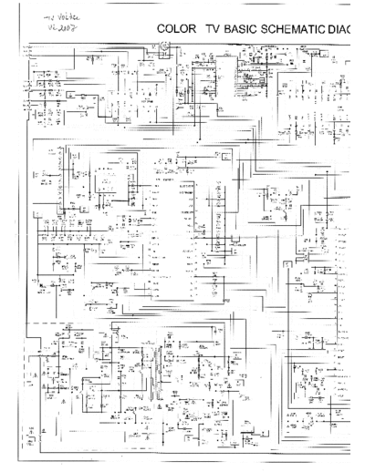 ELITE 14ES05 Chassis CH-2005-01
CPU -LC863532C-55K9 6QR09 (N701),
 24C08 (N702), 
VIDEO LA76810A (N101), LA7642 (N301), 
SAW F38,9H
N801 NOT USED, 
AUDIO UTC2003 (N603), N601 & N602 NOT USED, 
V.O. LA78040 (N451A) , (N450) NOT USED 
H.O. 
FBT BSC25-0286S 
SIMILAR TO CHASSIS :
BSC25-3603Q, 
BSC25-0286B, 
BSC24-01N40H, 
BSC25-T1010A 
POWER BCK40/2002C
A1015 (V511), 3807 (V512), D2498 (V513), 
CRT A34JXV70X03 "THAI CRT" - THAILAND, 
TUNER EWE-5053-V8
CY1429-001