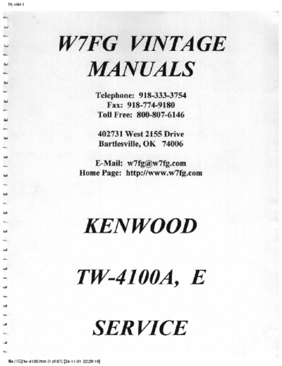 kenwood TW-4100 TW-4100 service manual