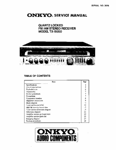 ONKYO TX-5000 QUARTZ LOCK RECEIVER