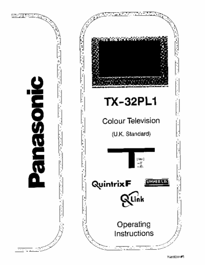 Panasonic TX-32PL1 Service Manuals for a Panasonic TX-32PL1