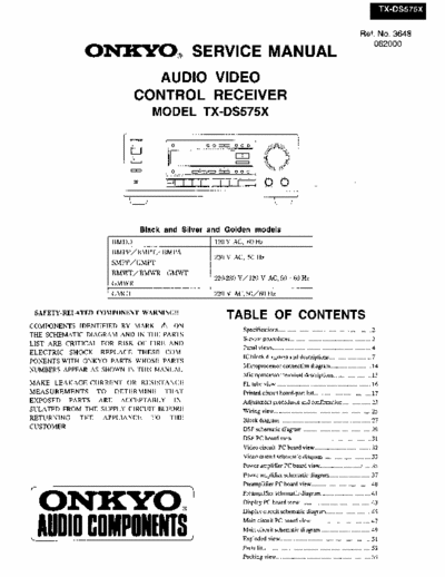 ONKYO TXDS575X Audio Video Control Receiver