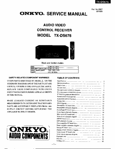 Onkyo TX-DS676 Receiver