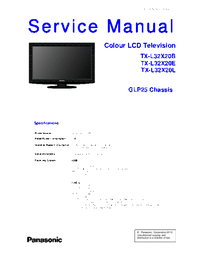 Philips TX-L32X20E Service Manual
