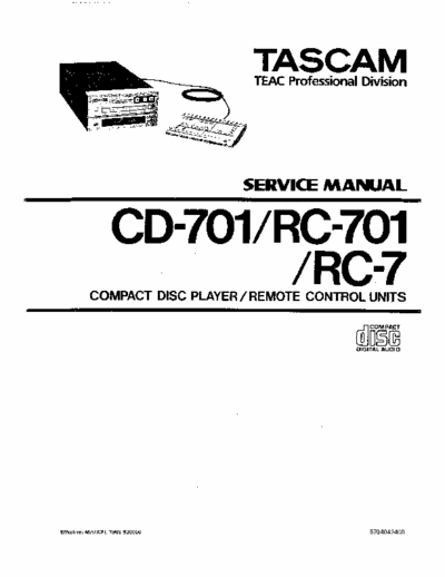 Tascam CD701 cd